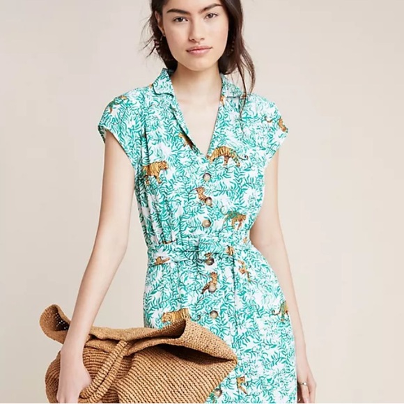 Anthropologie Dresses & Skirts - Anthropologie Maeve Catherine Dress - Tiger/Leopard Motif - Sz. 14